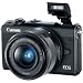 Canon EOS M100 Mirrorless Digital Camera (Black) w/EF-M 15-45mm f/3.5-6.3 is STM + Wide-Angle and Telephoto Lenses + Portable Tripod + Memory Card + Deluxe Accessory Bundlethumb 1