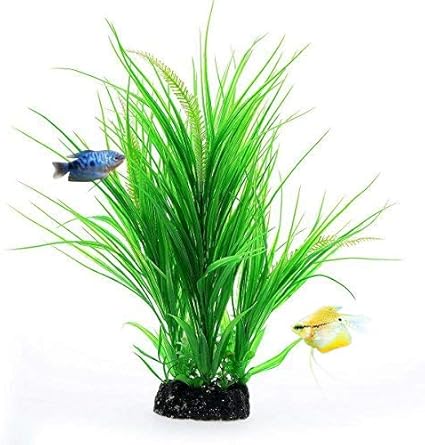 Amazon Co Jp Uotyle 人工観葉植物 人工水草 水槽オブジェ アクアリウム オーナメント プラスチック植物 長い葉の植物装飾 癒し水景 高さ35cm ホーム キッチン