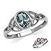 Simulated Color Change Alexandrite White Gold Plated 925 Sterling Silver Triquetra Celtic Knot Ring