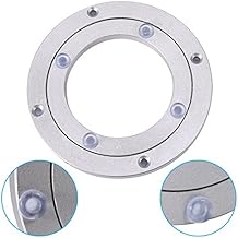 Heavy Duty Aluminium Alloy Rotating Bearing Turntable Round Dining Table Smooth Swivel Plate (Size:6Inch)