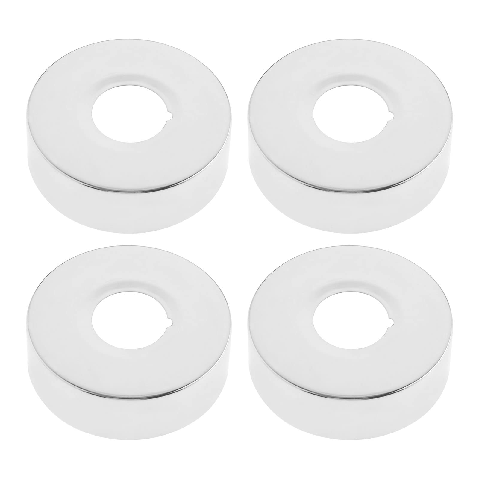 Be In Your Mind 4Pcs Shower Pipe Covers Replacement Chrome Pipe Cover Metal Radiator Pipe Cover Tall Hole Decorative Cover Accessories for Home Bathroom 25mm