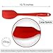 3 Piece Premium Silicone Kitchen Cooking Utensils - Pro Grade 600 Degrees, High Heat-Resistant - Spatulas, Turners, Scrapers, Durable, Flexible, Non-Stick Design by Premium Home Quality (Red)