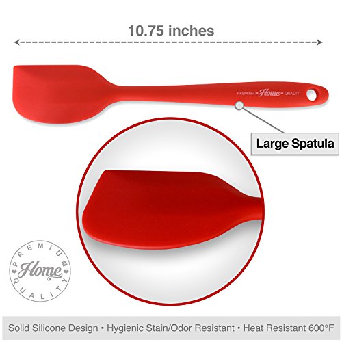 image for 3 Piece Premium Silicone Kitchen Cooking Utensils - Pro Grade 600 Degr