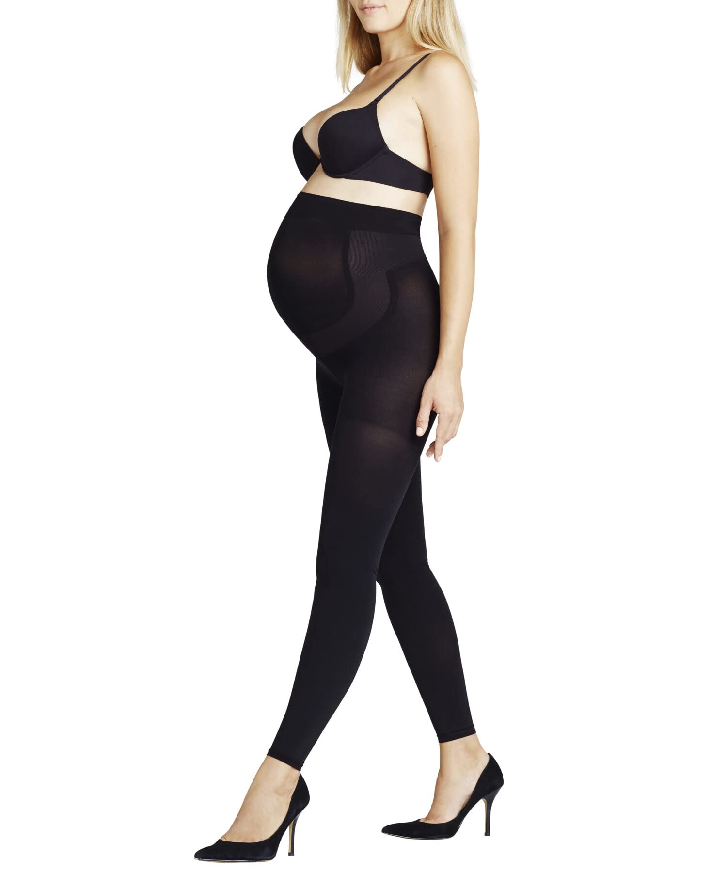 FALKE Women's 9 Months 80 DEN W Le Opaque For Pregnancy 1 Pair Leggings, Black 3009, S-M