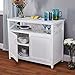 Target Marketing Systems Southport White Solid Wood Buffet Storage Cabinet