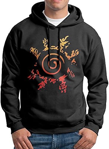 Men's Naruto Leaf Logo Manga Anime Silhouette Sports Hoddie