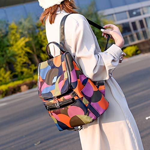 Excursion Sports Zipper Backpack for Women, Girls Anti-Theft Oxford Waterproof Student Shoulder Bag, Lightweight Street Travel Camping Satchel Schoolbag Daypacks - Thumbnail 5