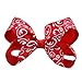 LCLHB 4.5 inch Printed Ribbon Bow Boutique Baby Girl Hair Clips For Teens Children 20PCS