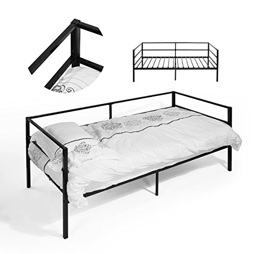 GreenForest Daybed Twin Size Bed Frame with Headboard and Stable Steel