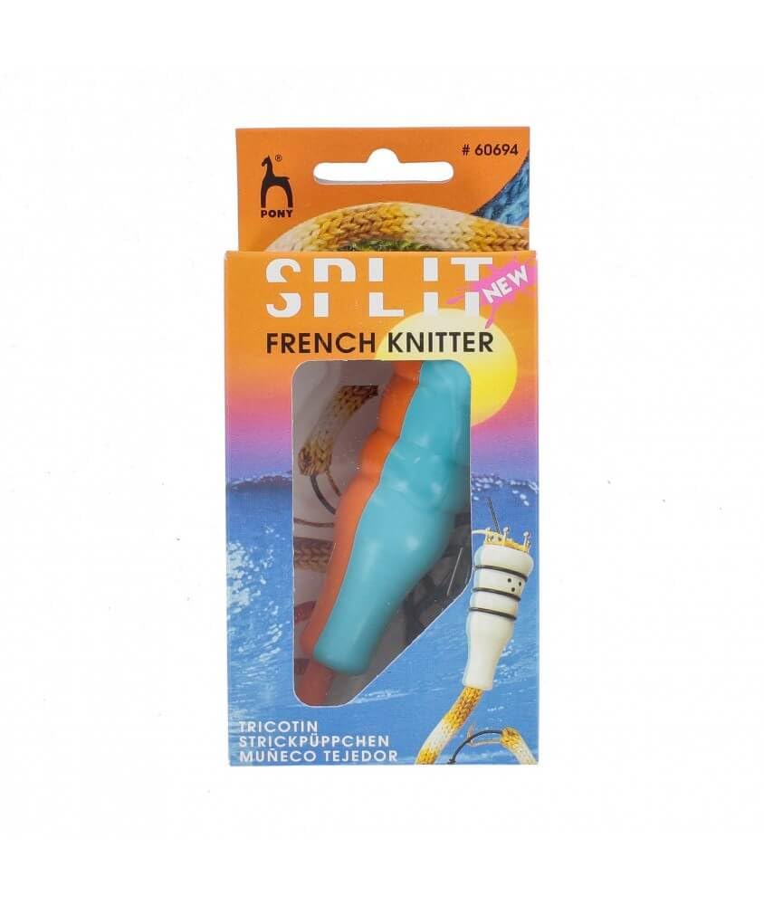 Pony P60694 Split French Knitter, Aluminium Multi, 7 x 4 x 21 cm