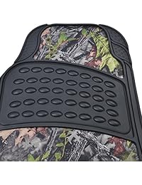 BDK, Alfombras de goma para piso de automóvil, impermeables, para todo tipo de clima, diseño camuflado, 4 piezas   Se adaptan a la mayoría de vehículos utilitarios, se pueden recortar, resistentes
