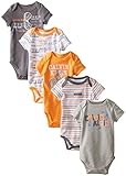Calvin Klein Baby-Boys Newborn 5 Pack Bodysuits Grey Green White Group