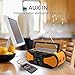 Crank Radio, NOAA Weather Radio, Audio Speaker, RunningSnail AM/FM Emergency Radio with 4000mAh Battery, 1W Flashlight, 4LED Reading Lamp,1W Solar Panel Charger, SOS Alarm (Orange)