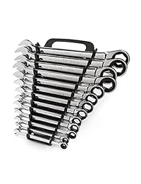 TEKTON WRN53071   Juego de llaves combinadas de trinquete con guardabarros y llave inglesa, 1 4"   1" (13 piezas)