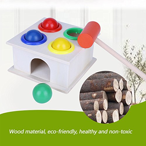 image for GLOGLOW Wooden Hammering Toy Beautiful Early Educational Learning Inte