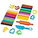 Creative Kids 24 Assorted Clay Kit for Kids - 9 Clay & Dough Tools for Children - Modeling Clay Set with Assorted Clay Colors, 7 Clay Cutters, 1 Clay Knife, 1 Roller & Transparent Travel Storage