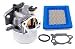 Podoy 799866 Carburetor 491588 Air Filter with Gasket & Ring Kit for Briggs & Stratton Lawnmower Replaces 796707 794304 primary