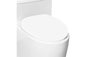 LANSEYIXIU Comfortable Soft Plush Toilet Lid Cover for Bathroom, Machine Washable Toilet Seat Covers, Fits Most Round Elongated and Oblong Lids, Easy Installation& Cleaning (White)