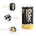 Odec D Cell Rechargeable Batteries, 8-Pack 10000mAh Deep Cycle NiMH Battery