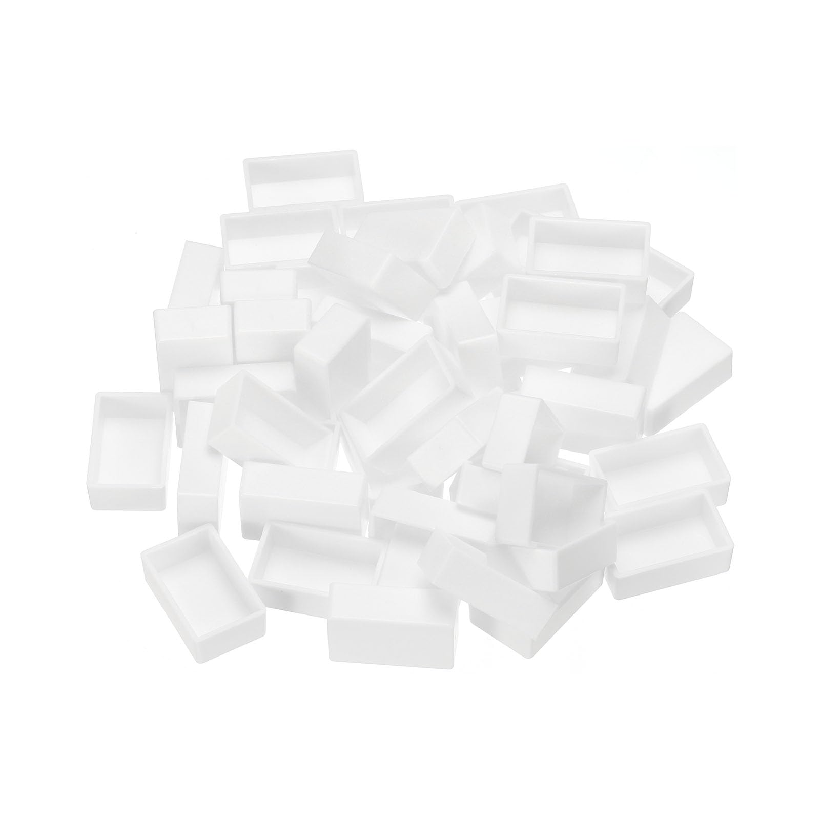 PATIKIL 3.2ml Watercolor Pans, 48 Pack Empty Full Pans Plastic Watercolor Tins for Watercolor Oils Acrylic Painting Travel Tin Case Palette, White