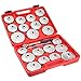 Aluminum Alloy Cup Type Oil Filter Cap Wrench Set Socket Removel 23PCs