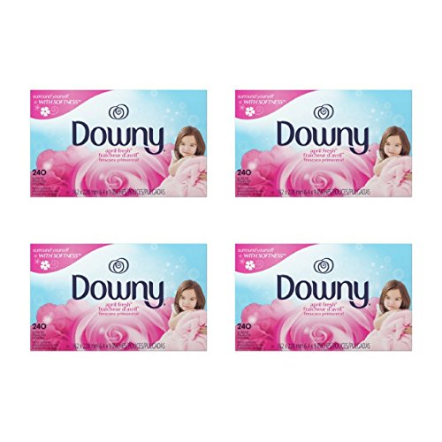 Downy April Fresh Fabric Softener Dryer Sheets, 240 count - 4 Packs