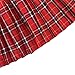 Women`s Elasticated Plaid Pleated Skirt Plus size Costumes(XL, Red white)