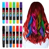 MOBIUS Toys Colorful Hair Chalk Pens for Girls - Hair Chalk (12 Colors), Temporary Hair Color for Kids and Hair Chalk for Kids, Beautiful Hair Paint Birthday Gift for Girls Age 8, 9, 10 ++