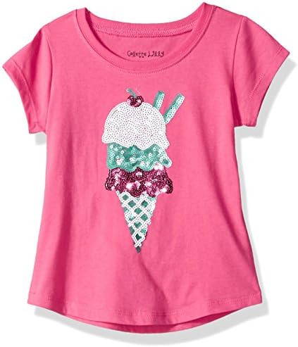 Colette Lilly Girls' Short Sleee Sequin Tee