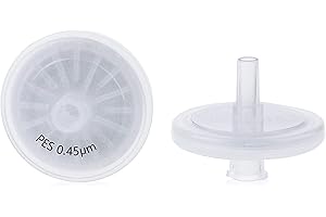 Welded Syringe Filters, PES Membrane 25 mm Diameter 0.45 um Pore Size Filtration Pack of 20 by Labfil