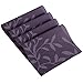 SHACOS Durable Placemats for Dinning Table Prime PVC Place Mats Heat Insulation Table Pads Set of 4 (Purple Leaves)