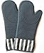 RED LMLDETA Heat Resistant 550 Degree Oven mitt, Silicone Oven Hot Mitts - 1 Pair, Extra Long Professional Baking Oven Gloves - Food Safe,Pot Holders Cooking,Grilling,Kitchen (Grey Mittens)