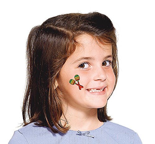 Mexican Fiesta Temporary Tattoos - 72 ct