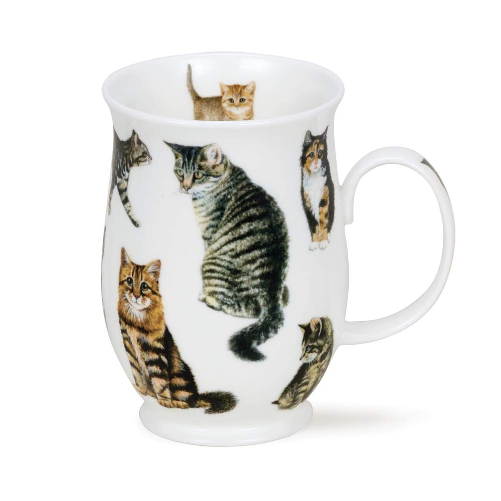 SU_Cats-TA Tabby Cats Staffordshire Fine Bone China Mug - Suffolk Shape 0.31l