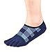 Toe Socks No Show Five Finger Socks Low Cut Cotton Running for Men 3 Pack
