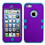 MYBAT IPHONE5HPCTUFFSO020NP Premium TUFF Case for iPhone 5 - 1 Pack - Retail Packaging - Grape/Tropical Teal