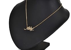 Aoloshow Abby Name Necklace Nameplate Charm Jewelry