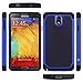 Note 3 Case, LK [Drop Protection] [Shock-Absorption] Hybrid Dual Layer Armor Defender Protective Case Cover for Samsung Galaxy Note 3 (Blue)