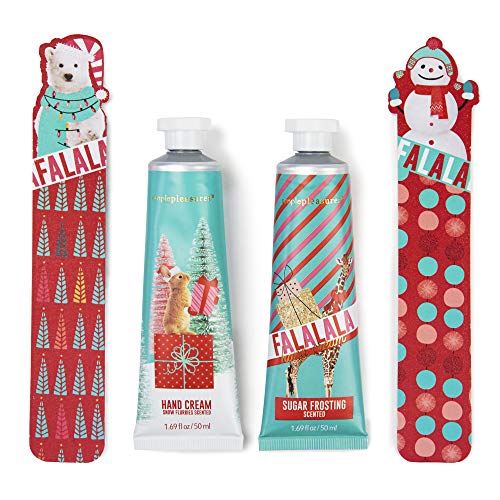 Simple Pleasures Scented Hand Cream & Nail File Duo Gift Set of 2 Mini Seasonal Fragranced Hand Lotions and 2 Exclusively Designed Emery Boards In Festive Display Box for Home or Travel