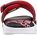 adidas Men's Adissage Comfort Slides Sandal, White/Black/Vivid Red, 9