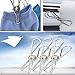 Axe Sickle 3.3 inch Stainless Steel Wire Clip 12pcs Utility Clip Pins Hanging Clip Office Fastener, Metal Wire Clip for Clothes Socks Drying.