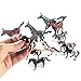 Fun Central AZ986, 12 Pcs, 4 Inches Assorted Plastic Horse Toys, Horseland Horse Figures for Kids, Western Cowboy Horse Toys