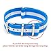 CIVO Watch Bands Premium Ballistic Nylon Watch Strap Stainless Steel Buckle (Sky/Ivory, 22mm)
