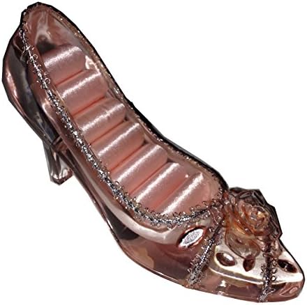 Pink Acrylic Shoe Ring Holder with Rose