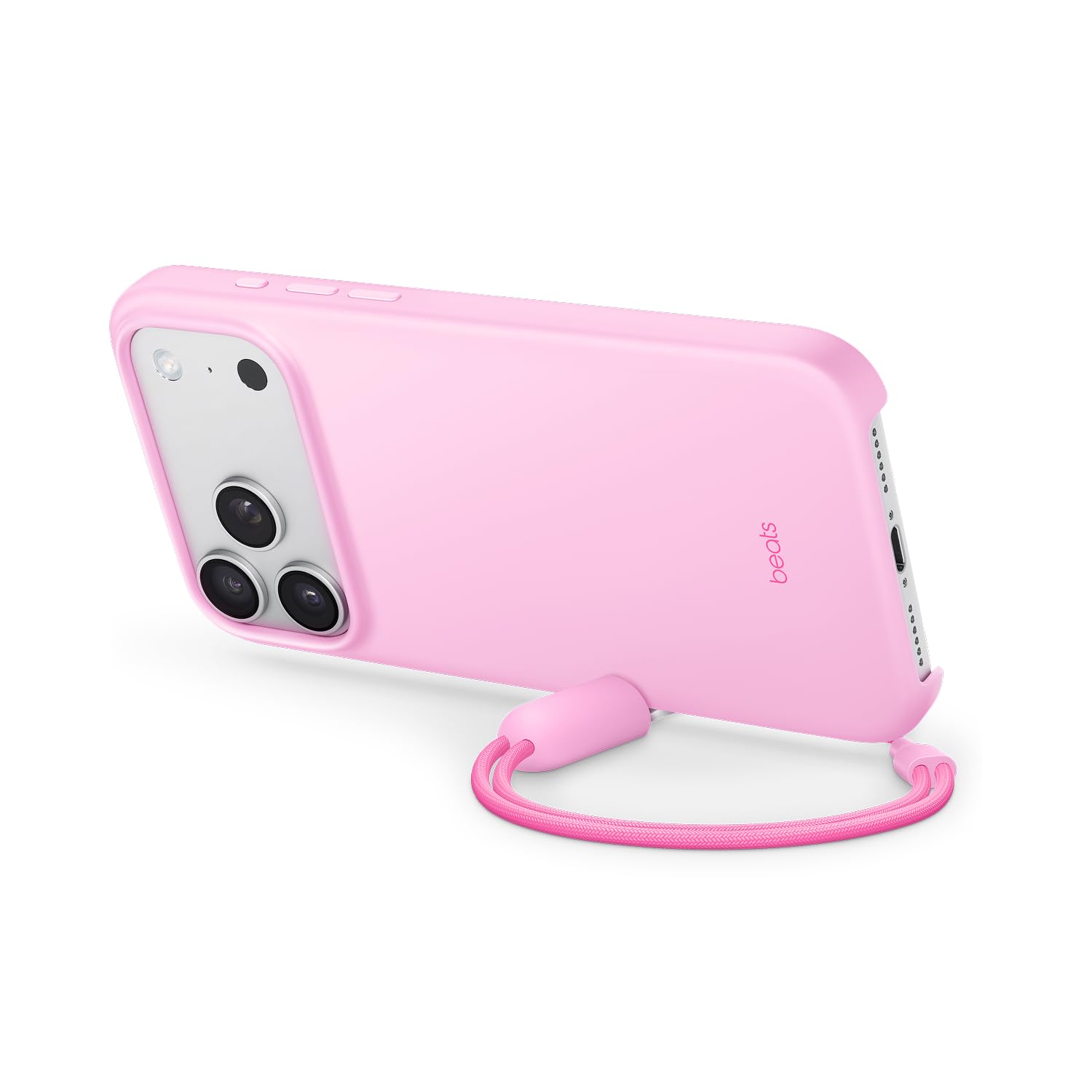 Photo 1 of ***MISSINGH PARTS SELLING AS IS*** Beats iPhone 17 Pro Max Kickstand Case with MagSafe & Camera Control, Matte Finish with Microfiber Lining – Pebble Pink