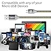Fasgear Micro USB Cable 10 ft, 3 Pack Fast Charging Micro USB 2.0 High Speed Data Sync Nylon Braided Android Smartphone Charger Compatible for S7 Edge/Note 5,PS4 Controller, Kindle (Gold,Red,Green)