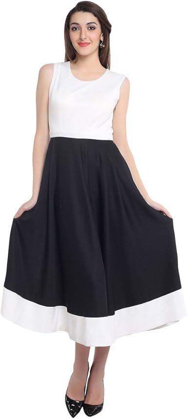 white calf length dress