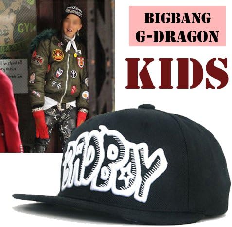 Amazon 子供用 帽子 キャップ キッズ Kids Big Bang ビッグバン G Dragon ジヨン Badboy Black Cap 帽子 メンズ キャップ ヒップホップ ダンス ニューエラスタイル Kids Navy Red キャップ 通販