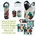 Nordic By Nature 4 Pack - Reusable Sandwich Bags Dishwasher Safe BPA Free - Durable Washable Quick Dry Cloth Baggies -Reusable Snack Bag School Lunches - Easy Open Zipper - (Mosaic Camo)