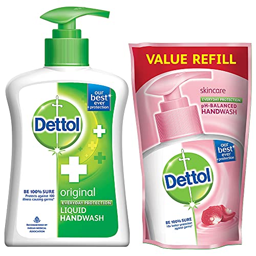 Dettol Liquid Handwash (Original) - 200 ml with Free Liquid Handwash - 175 ml (Any Variant) Dettol Liquid Handwash (Original) - 200 ml with Free Liquid Handwash - 175 ml (Any Variant)